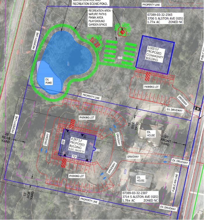 Concept Plan for Masjid illustrated by Wrenn Engineering