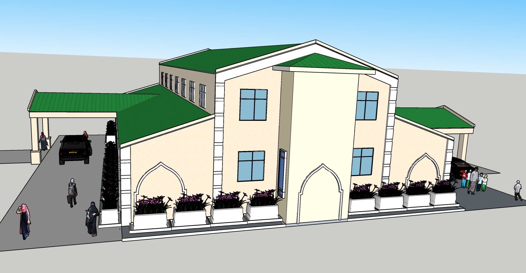 Front view – Brothers and Sisters Entrance