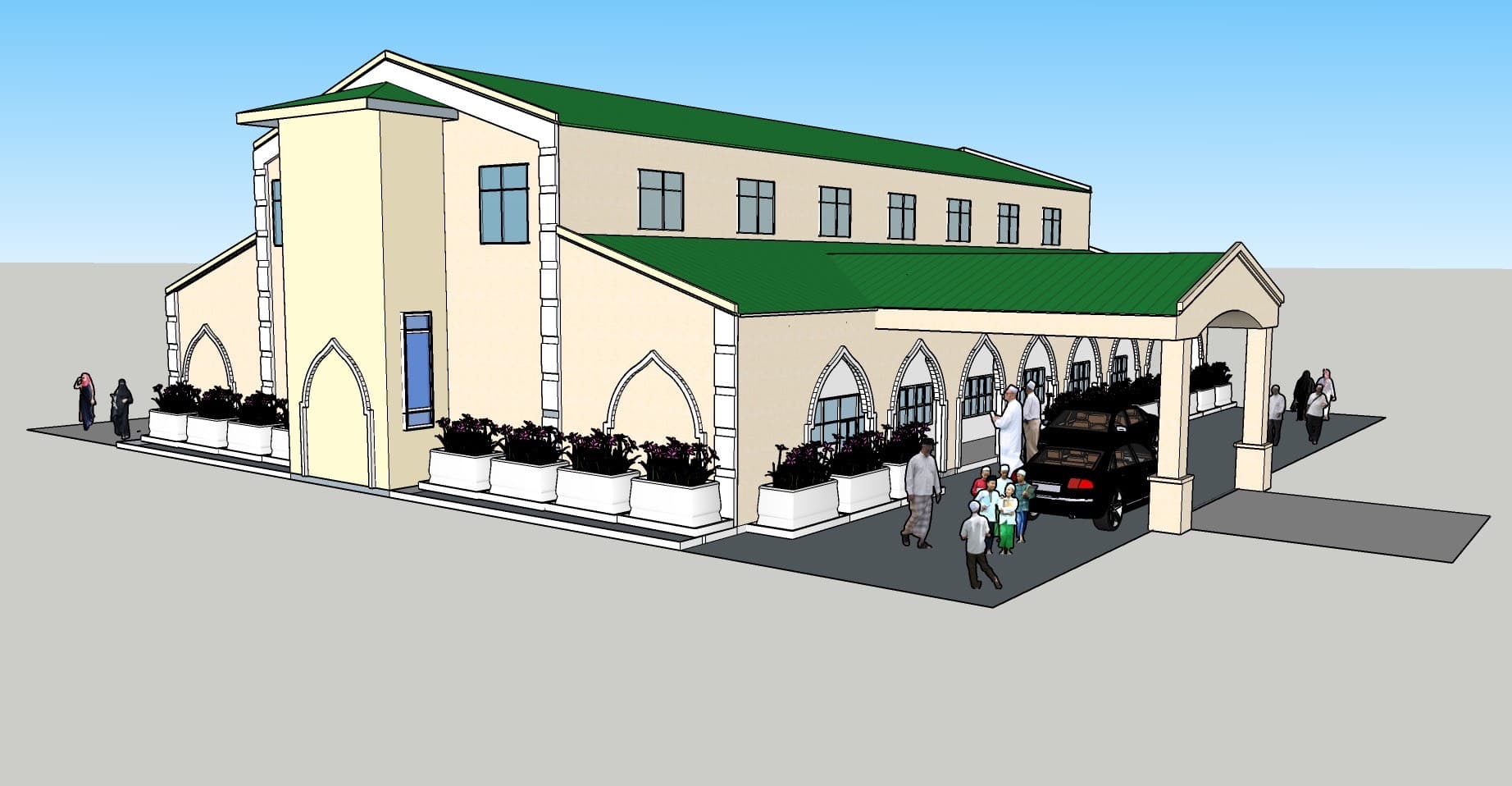 Right side view – Brothers Entrance